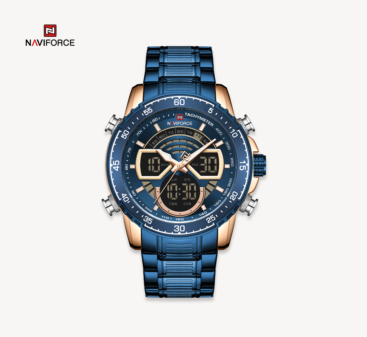 ساعت مچی مردانه نیوی فورس Naviforce NF 9189 RG/BE